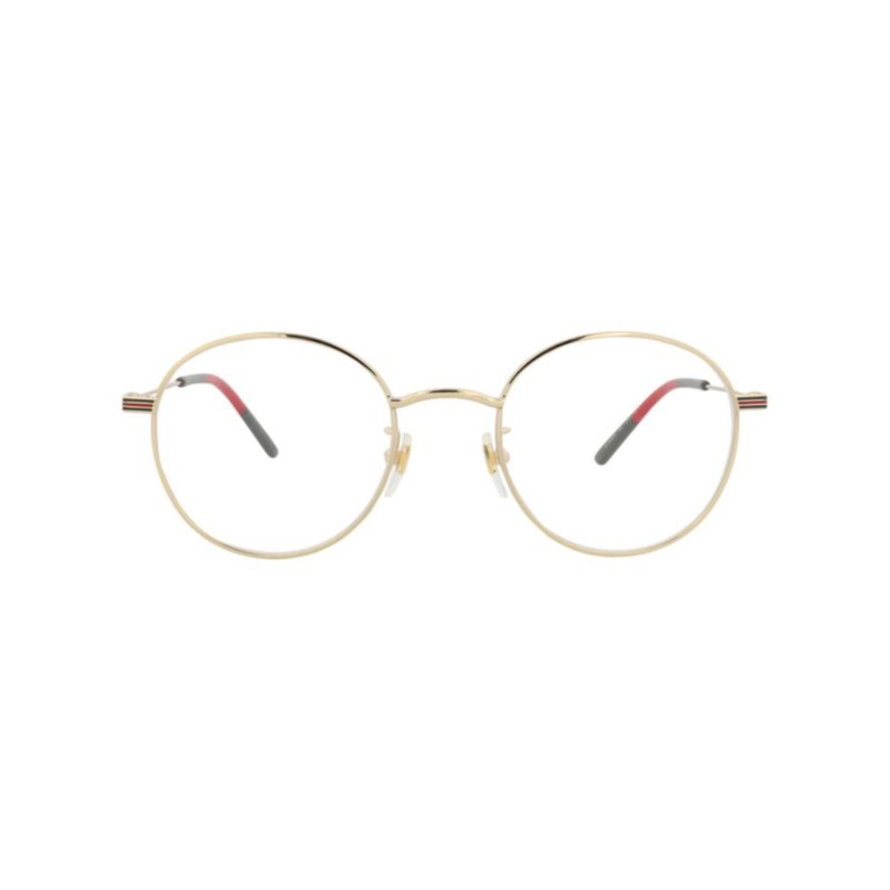 Gucci Round-Frame Metal Optical Frames Gold Mens - Picture 1 of 6